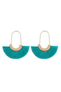 Fan shape drop hoop Earrings