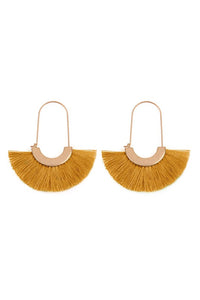 Fan shape drop hoop Earrings