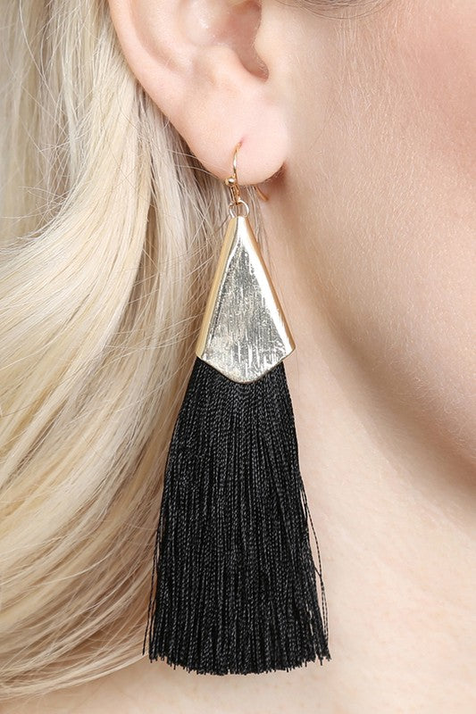 Long on sale tassel earrings